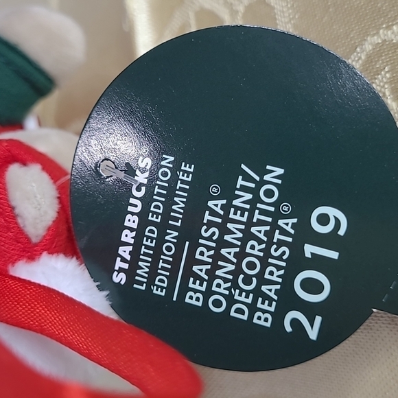Starbucks Barista Bear 2019 Snow Suit Collectible Christmas Ornament - Picture 4 of 5